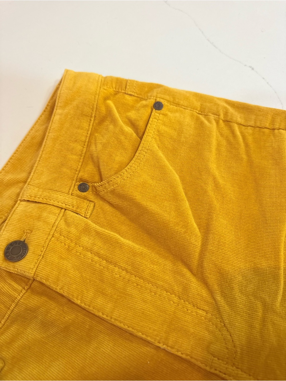 Talbots Women's Straight Leg Corduroy Pants Button Zipper Mustard Yellow Size 2 - Picture 9 of 9